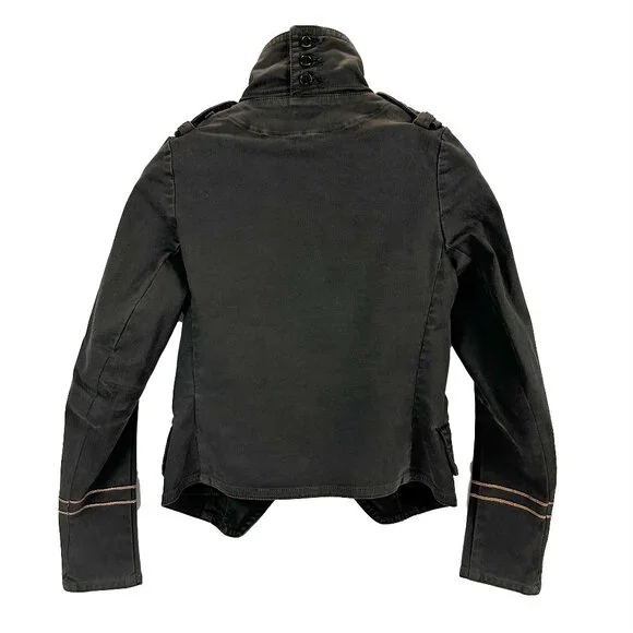 Rare Share Spirit Japan Military Jacket in Charcoal Gray - Picture 2 of 15